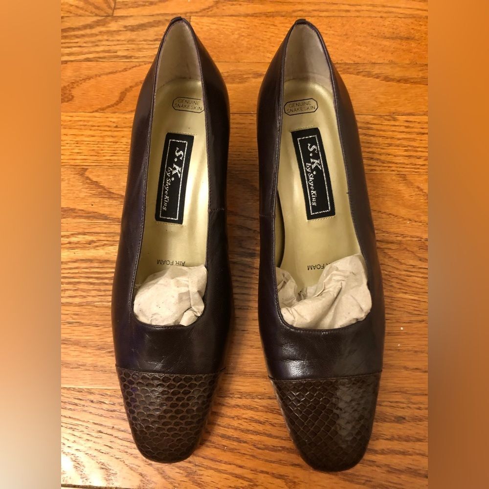 Vintage S.K. Skye King women genuine snake skin size 7.5 W
